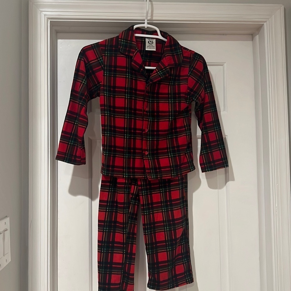 Plaid pajamas.